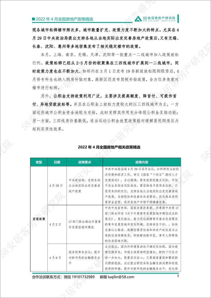 《58安居客房产研究院-2022年4月全国房地产政策精选-12页》 - 第4页预览图