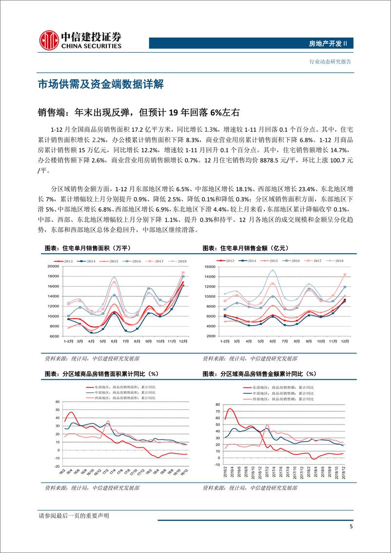 《房地产开发行业2018年12月统计局及行业数据深度点评：房贷利率两年来首降，销售止跌回暖-20190122-中信建投-13页》 - 第7页预览图