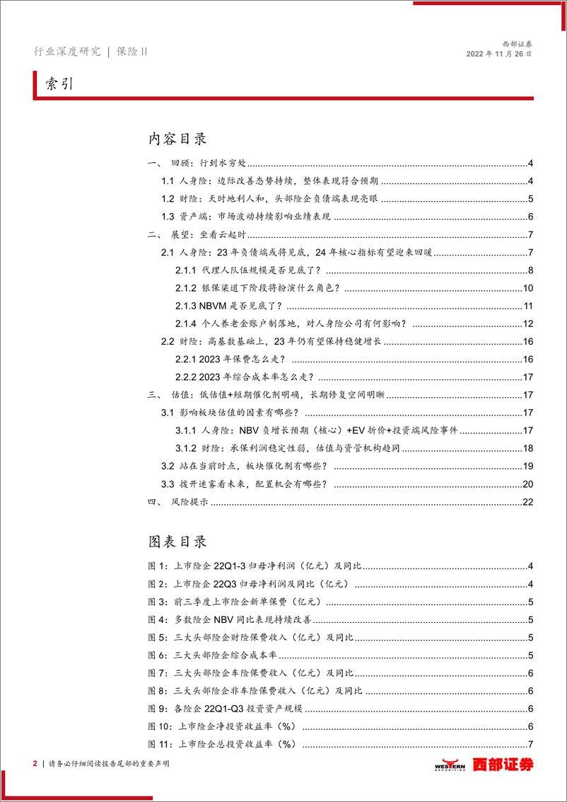 《保险行业2023年策略报告：底部渐近，曙光可期-20221126-西部证券-23页》 - 第3页预览图