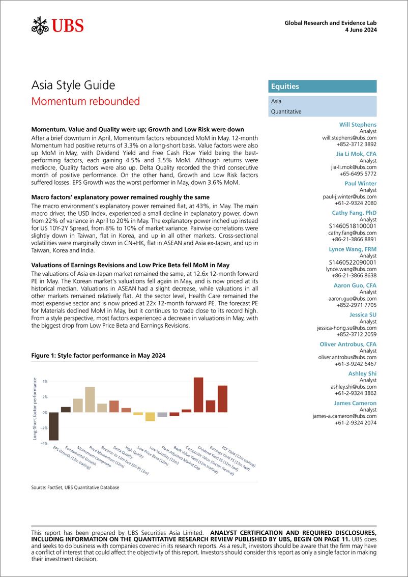 《UBS Equities-Asia Style Guide _Momentum rebounded_ Stephens-108552200》 - 第1页预览图