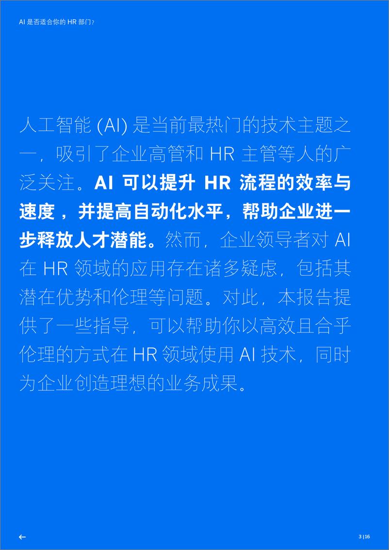 《2024年AI是否适合你的HR部门研究报告：实用指南：选择兼具相关性、可靠性和责任感的商业＋AI＋技术-16页》 - 第3页预览图