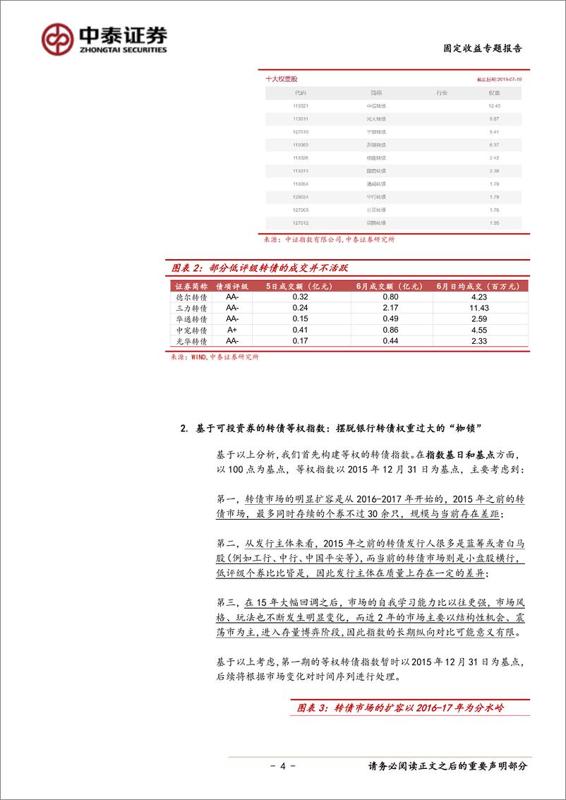 《固收转债指数系列报告：等权转债指数能否更好衡量转债市场？-20190724-中泰证券-14页》 - 第5页预览图