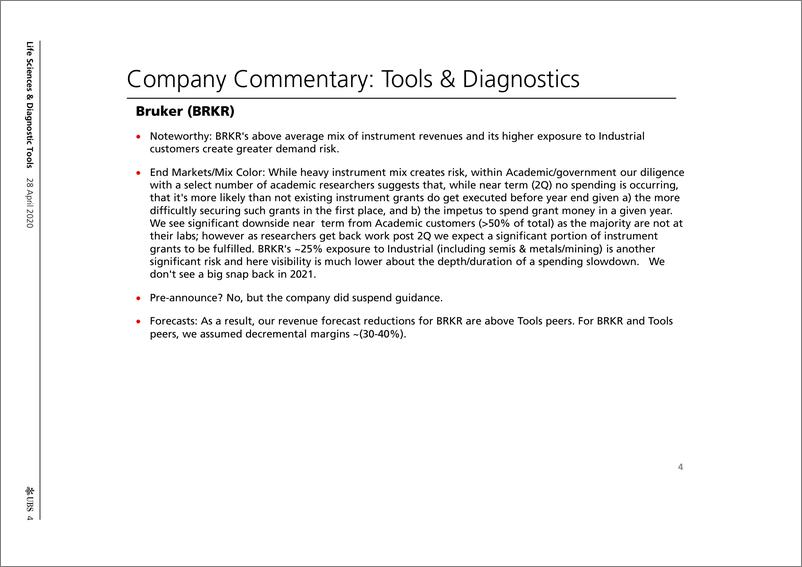 《瑞银-美股-医疗行业-美国生命科学与诊断工具：COVID-19下的模型重置与PTs调整-2020.4.28-46页》 - 第5页预览图