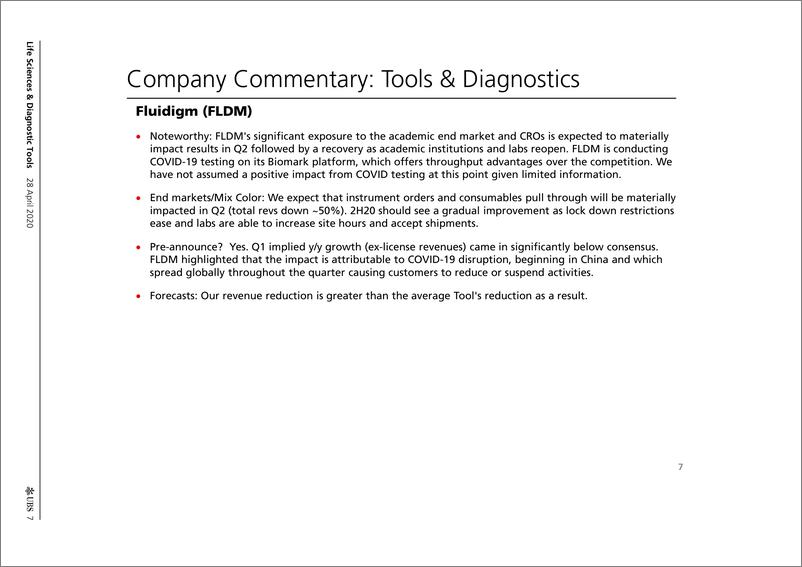 《瑞银-美股-医疗行业-美国生命科学与诊断工具：COVID-19下的模型重置与PTs调整-2020.4.28-46页》 - 第8页预览图