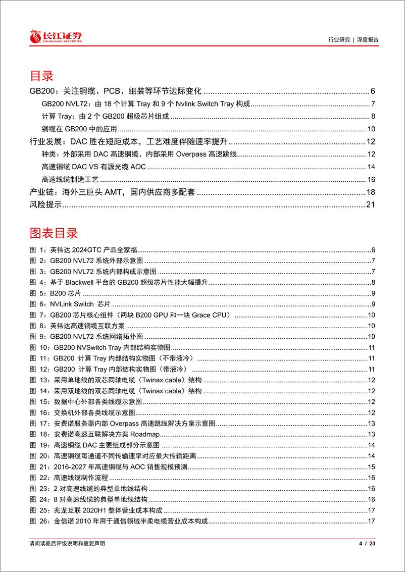 《电子元件行业GB200铜缆行业深度：新架构新方案，高速铜互联产业发展加速-240511-长江证券-23页》 - 第4页预览图