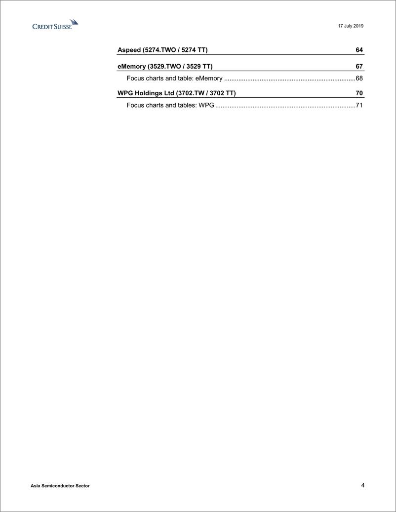 《瑞信-亚太地区-半导体行业-亚洲半导体行业2019年Q2结果展望：季节性增长不足以挽救今年的经济增长-2019.7.17-86页》 - 第5页预览图