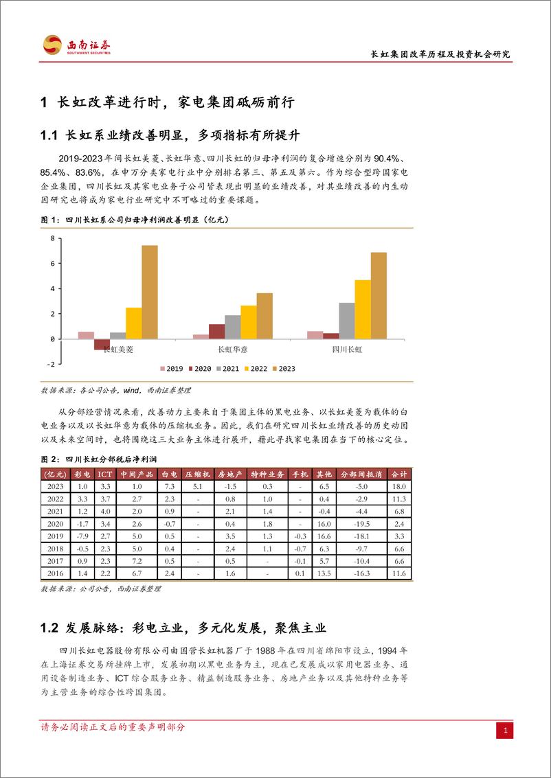 《长虹集团改革历程及投资机会研究：国企改革提升效率，扬帆出海开拓市场-241011-西南证券-47页》 - 第6页预览图