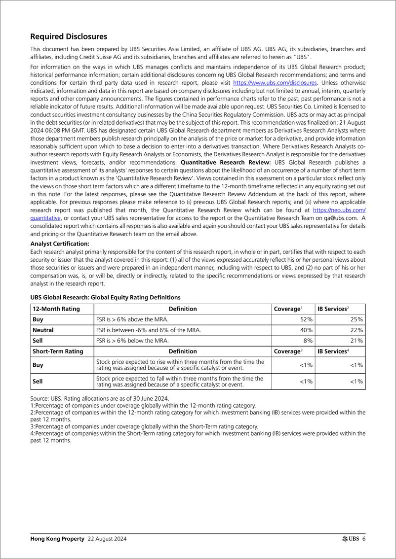 《UBS Equities-Hong Kong Property _What would it take to mitigate the risks...-109960765》 - 第6页预览图