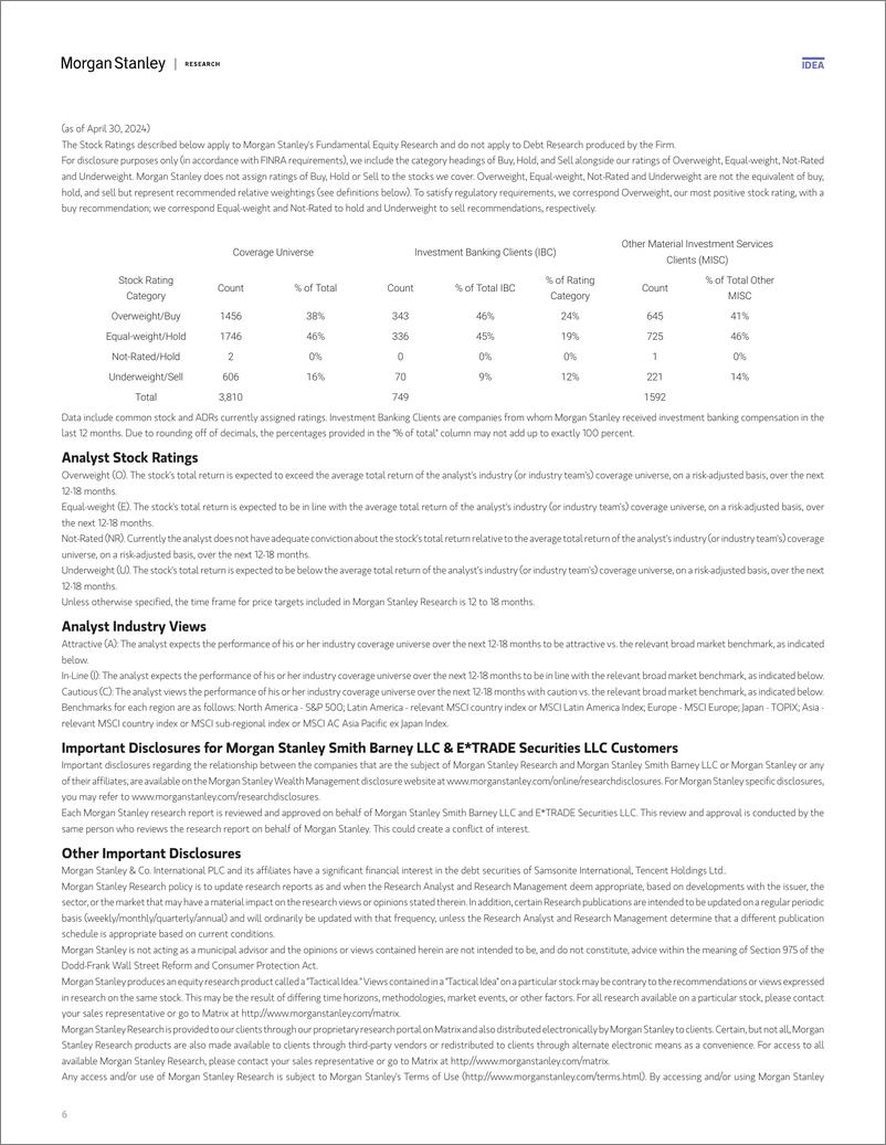 《Morgan Stanley-China Equity Strategy Focus List Changes – ChinaHK and Chi...-108403821》 - 第6页预览图