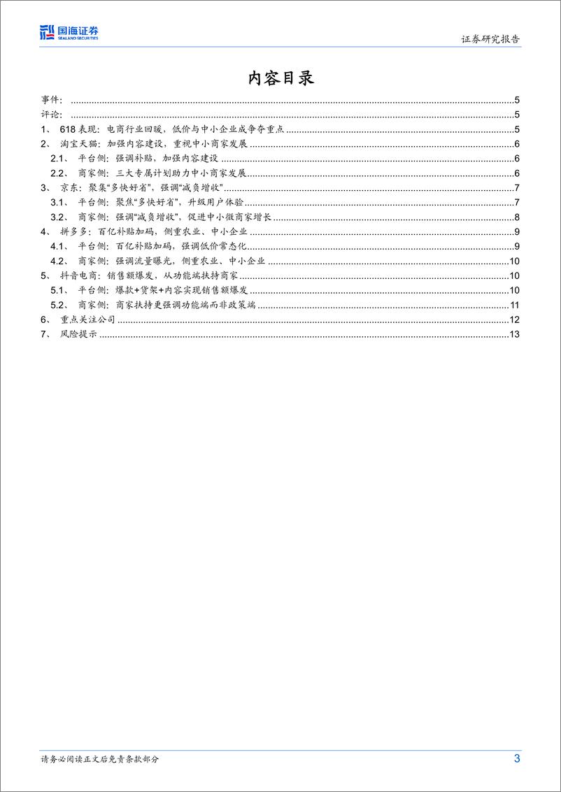 《电商行业海外行业动态研究：618电商复盘，低价与中小企业成争夺重点-20230706-国海证券-15页》 - 第4页预览图