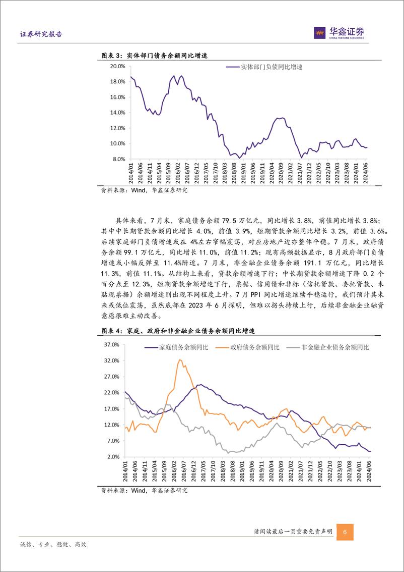 《固定收益专题报告-7月全社会债务数据综述：封闭框架下，缩表周期的投资逻辑-240906-华鑫证券-14页》 - 第6页预览图