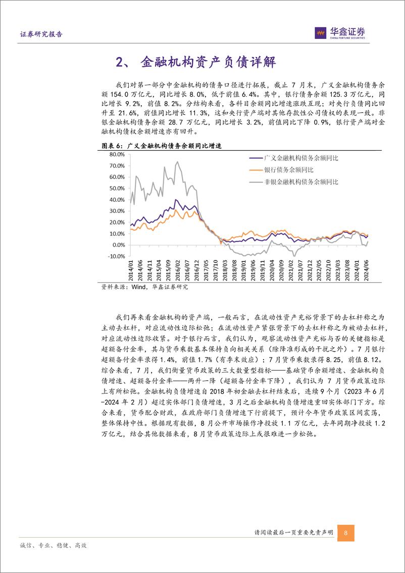 《固定收益专题报告-7月全社会债务数据综述：封闭框架下，缩表周期的投资逻辑-240906-华鑫证券-14页》 - 第8页预览图