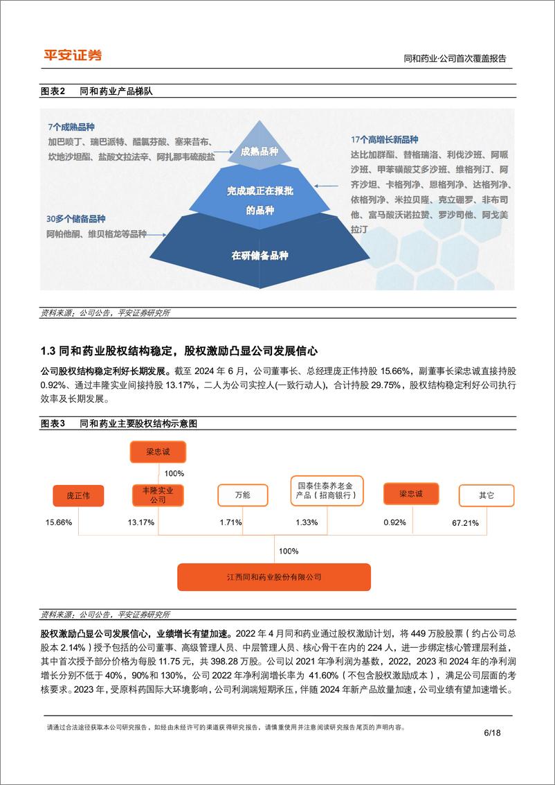 《同和药业(300636)传统品种业务稳健，高端市场原料药新品放量有望加速-240718-平安证券-18页》 - 第6页预览图