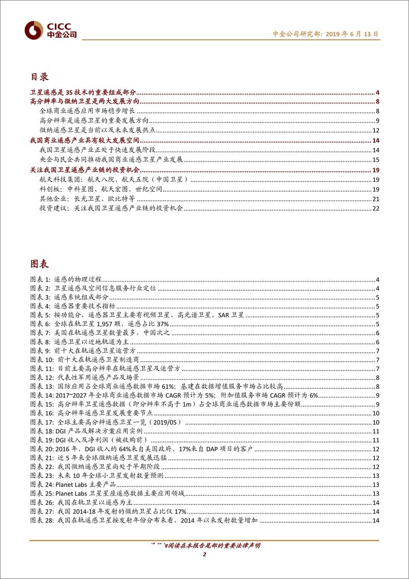 《航空航天军工行业主题研究：军民融合系列报告之十，我国卫星遥感产业正蓬勃发展-20190613-中金公司-24页》 - 第3页预览图