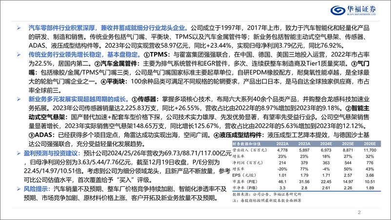 《保隆科技(603197)覆盖报告：智能化业务持续放量，全球化布局蓄力深蹲-241220-华福证券-38页》 - 第2页预览图