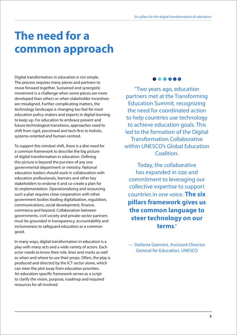 《UNESCO发布教育数字化转型六大支柱：共同框架（英）-28页》 - 第7页预览图
