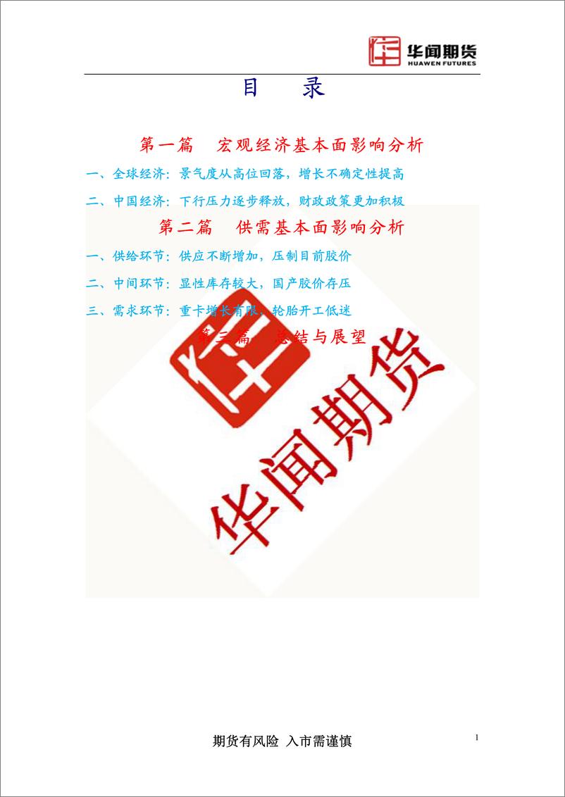 《2019年天胶年报：供过于求格局，弱势震荡运行-20190104-华闻期货-13页》 - 第4页预览图