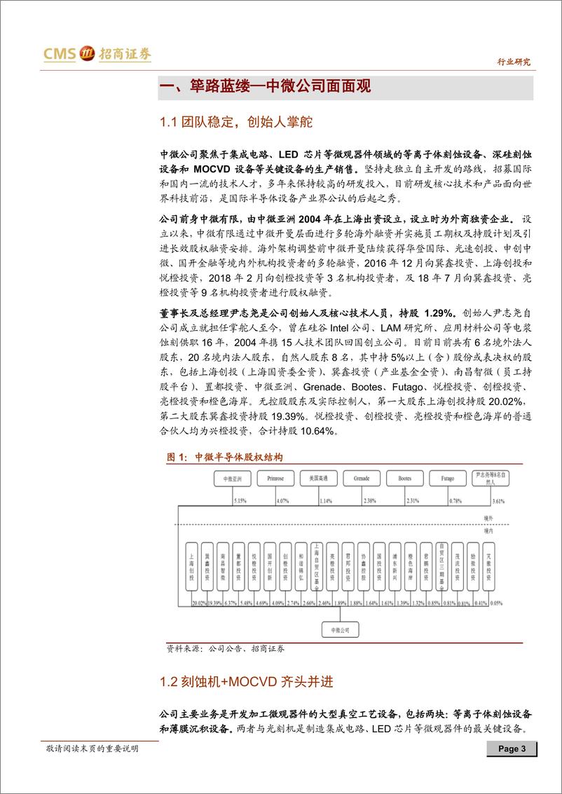 《机械行业科创板专题系列三：中微公司，国产半导体设备之光-20190407-招商证券-30页》 - 第4页预览图