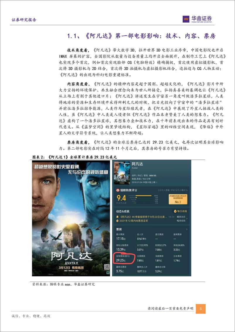 影视院线行业深度报告：《阿凡达，水之道》能带来什么？从VFX到IP-20221130-华鑫证券-21页 - 第6页预览图