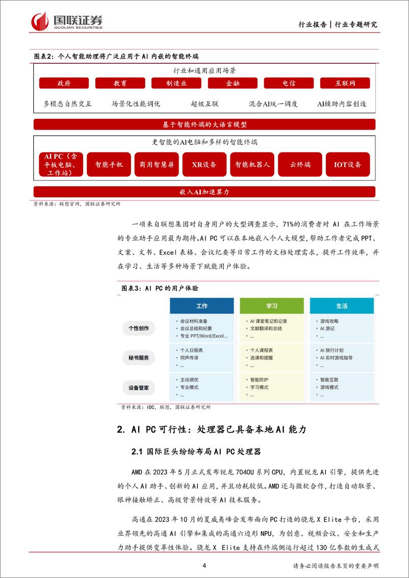 《国联证券：电子-供需端双击推进AI PC产业发展》 - 第4页预览图