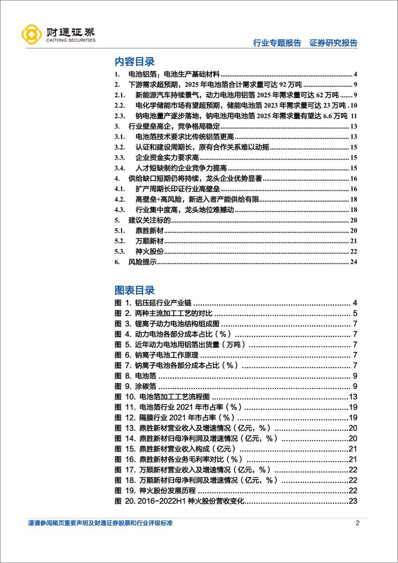 《电力设备行业专题报告：电池箔需求快速增长，动力+储能打开行业空间-20221022-财通证券-25页》 - 第3页预览图