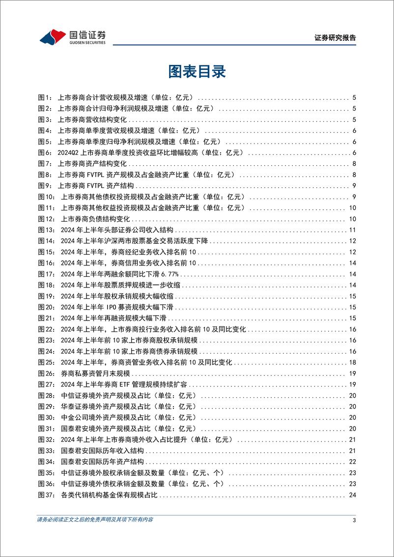 《非银金融行业证券业2024年中报综述：业绩筑底，复苏可期，整合待进-240911-国信证券-29页》 - 第3页预览图