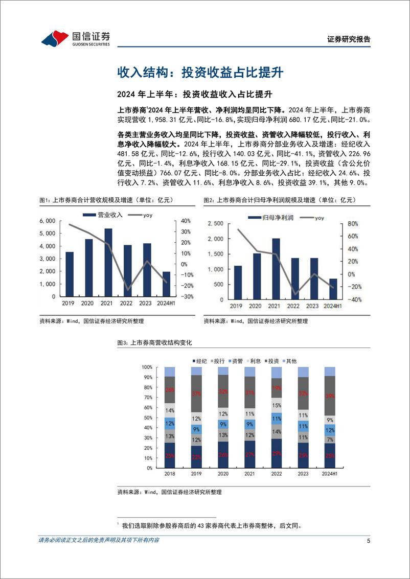 《非银金融行业证券业2024年中报综述：业绩筑底，复苏可期，整合待进-240911-国信证券-29页》 - 第5页预览图