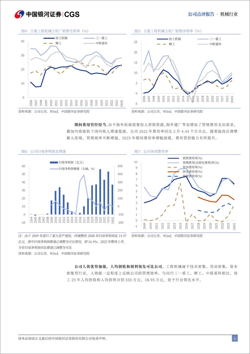 《徐工机械(000425)24年中报点评：业绩符合预期，提质增效和出海加速并行-240904-银河证券-17页》 - 第6页预览图