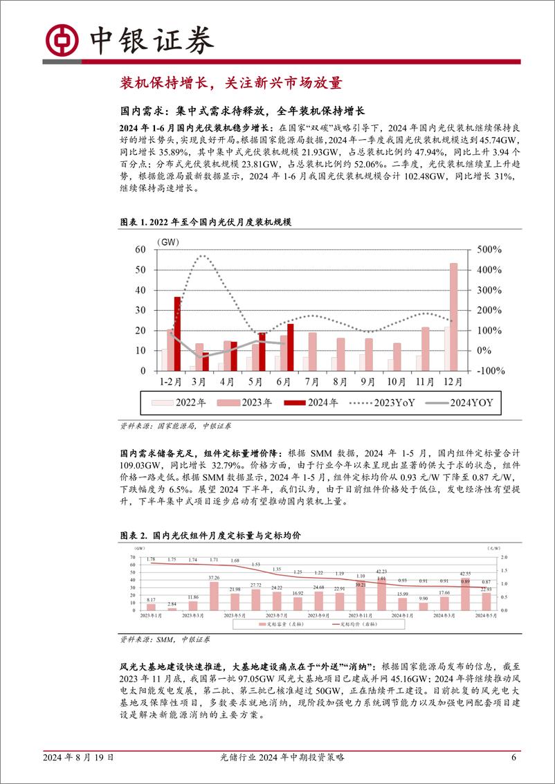 《光储行业2024年中期投资策略：雄关漫道真如铁，而今迈步从头越-240819-中银证券-20页》 - 第6页预览图