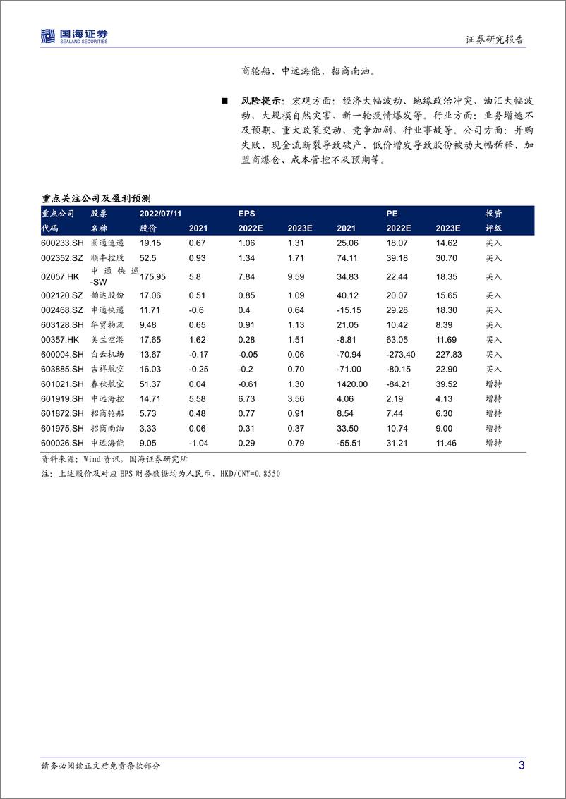 《交通运输行业月报：三大航集采空客，国际线迎恢复拐点-20220712-国海证券-30页》 - 第4页预览图