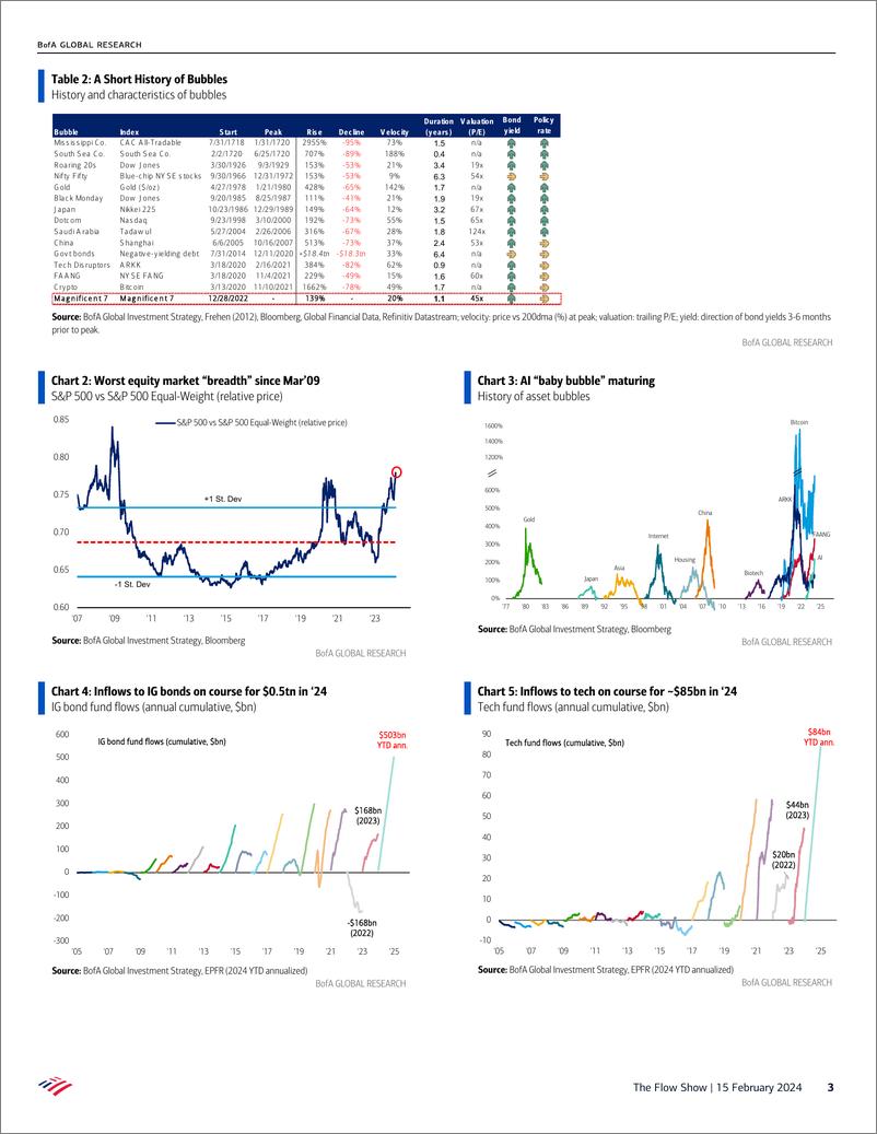 《BofA - The Flow Show A Short History of Bubble-240216》 - 第3页预览图