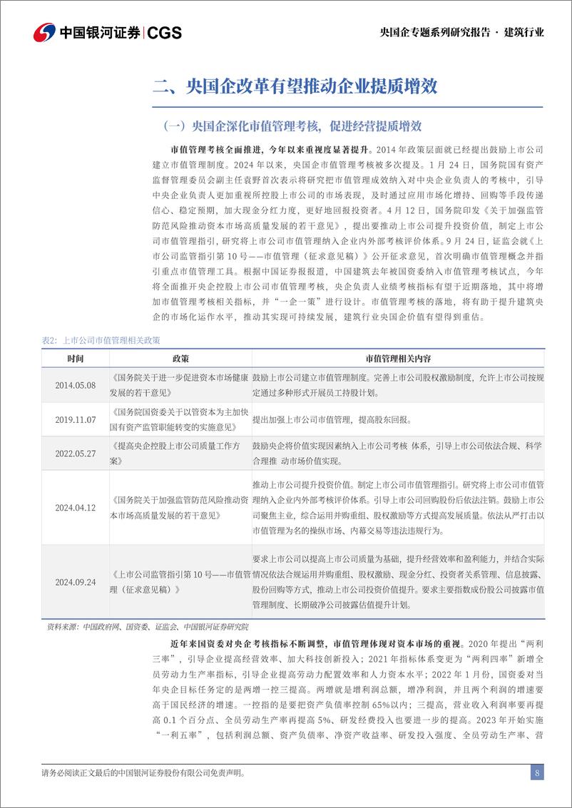 《建筑行业央国企专题系列研究(建筑篇)：欲穷千里目，更上一层楼-241118-银河证券-27页》 - 第8页预览图