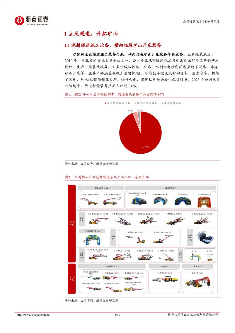 《五新隧装深度报告_隧道施工装备领先企业_拓展矿山开采市场助成长》 - 第5页预览图