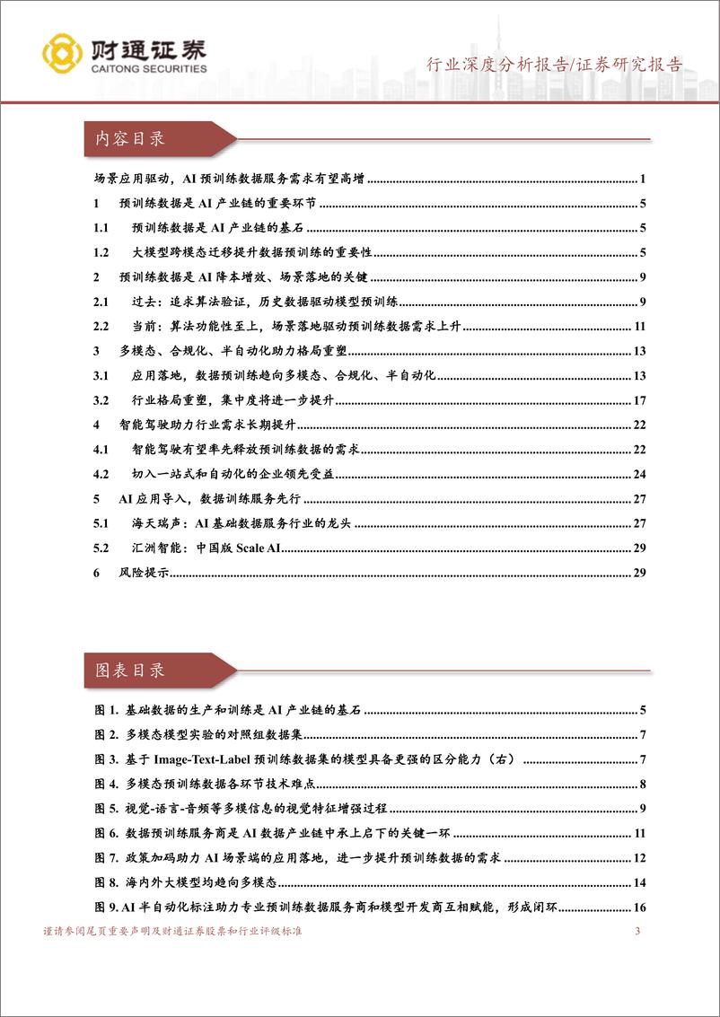 《IT服务行业：场景应用驱动，AI预训练数据服务需求有望高增-20231030-财通证券-30页》 - 第4页预览图