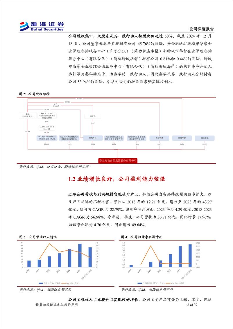 《乖宝宠物(301498)公司深度报告：宠物行业长坡厚雪，国牌龙头砥砺前行-241226-渤海证券-39页》 - 第8页预览图