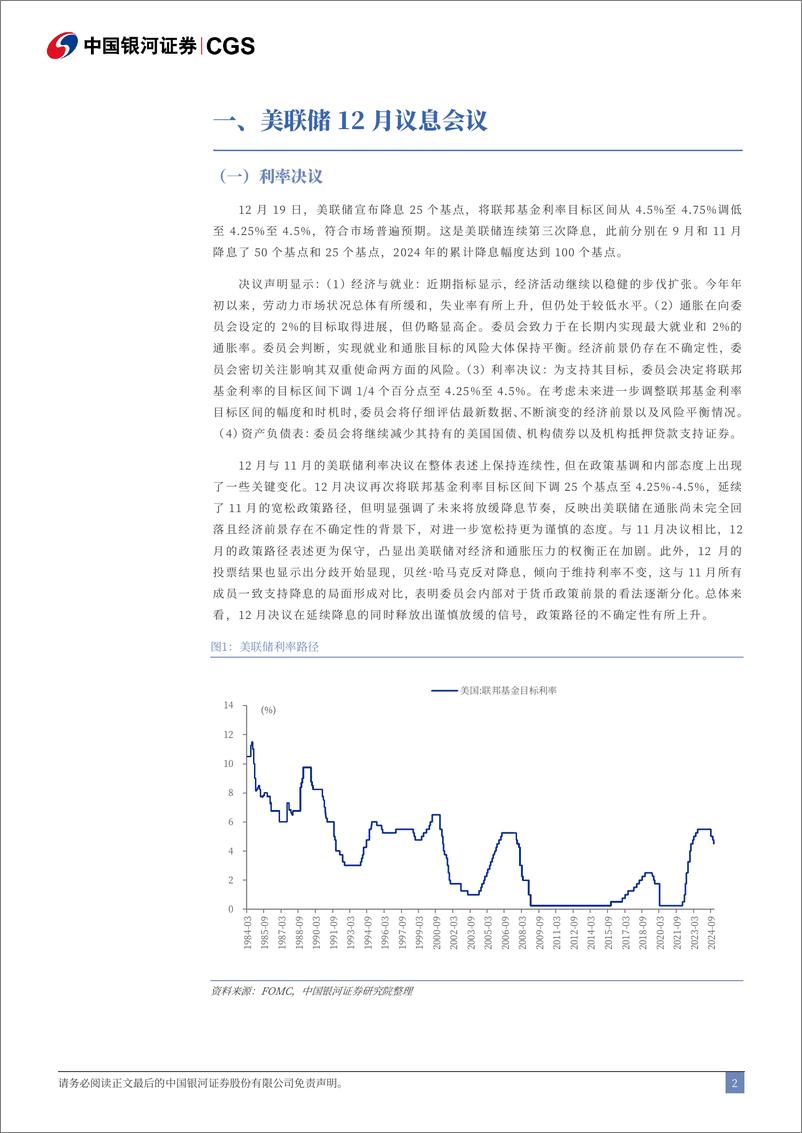 《美联储12月议息会议点评报告：美联储传递节奏更缓的渐进式降息信号-银河证券-241219-19页》 - 第3页预览图