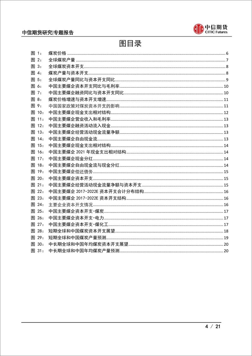 《能源与碳中和专题报告：从企业财务状况看煤炭资本开支及产量展望之中国篇-20221031-中信期货-21页》 - 第5页预览图