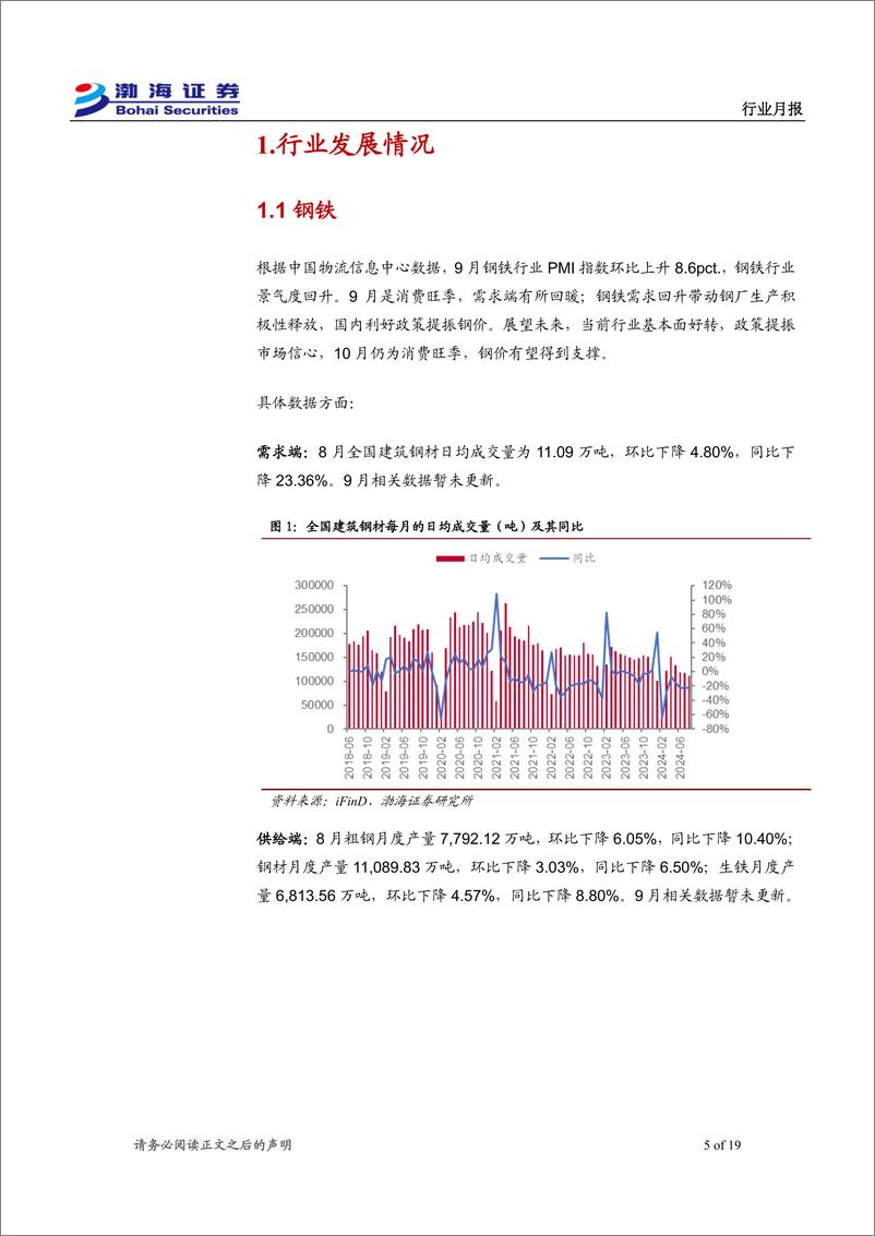 《金属行业10月月报：政策提振信心，金属价格普涨-241008-渤海证券-19页》 - 第5页预览图