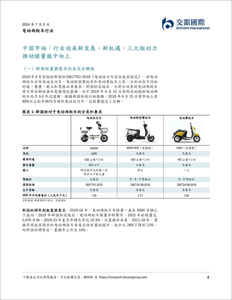 《电动两轮车行业：行业整合引发马太效应，强者恒强创造Alpha机会-240702-交银国际-95页》 - 第4页预览图