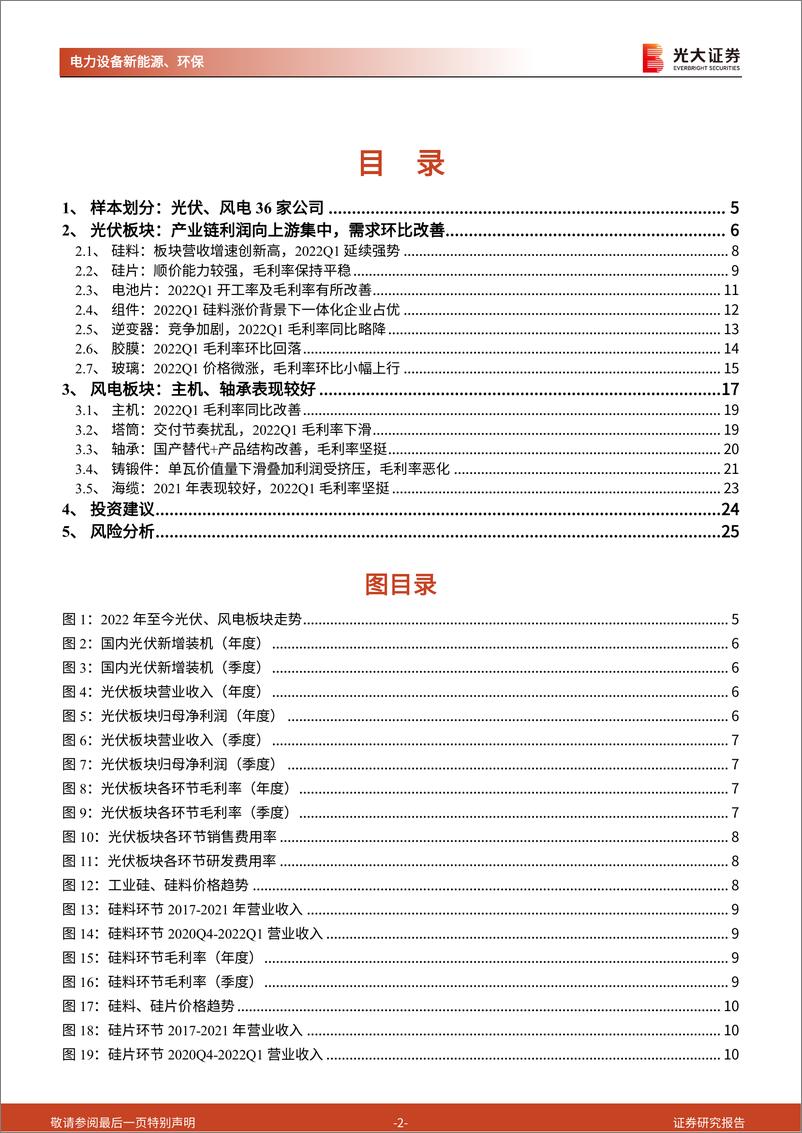 《光伏、风电行业2021年报及2022年一季报综述：产业链利润向上游集中，需求环比改善-20220509-光大证券-26页》 - 第3页预览图