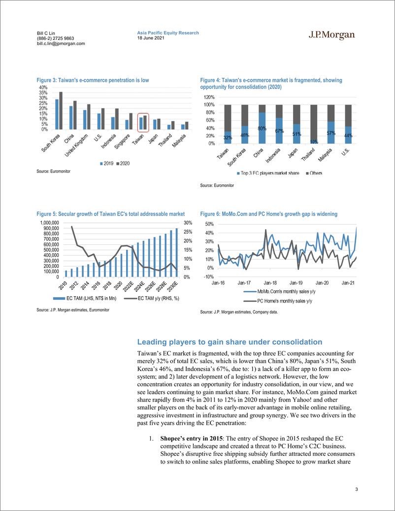 《J.P. 摩根-亚太地区零售行业-台湾零售业：电子商务颠覆即将来临-2021.6.18-77页》 - 第3页预览图