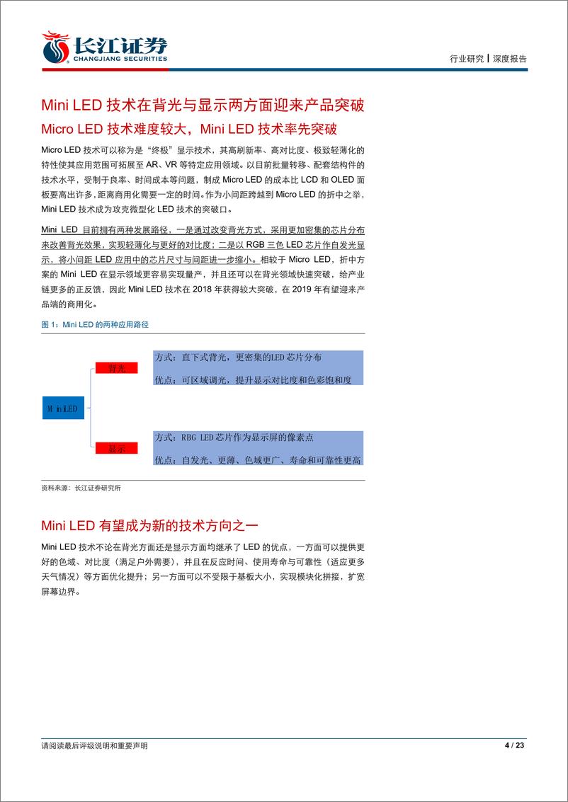 《电子元件行业MinLED专题报告二：从技术趋势和需求维度看MinLED产业空间-20190303-长江证券-23页》 - 第5页预览图