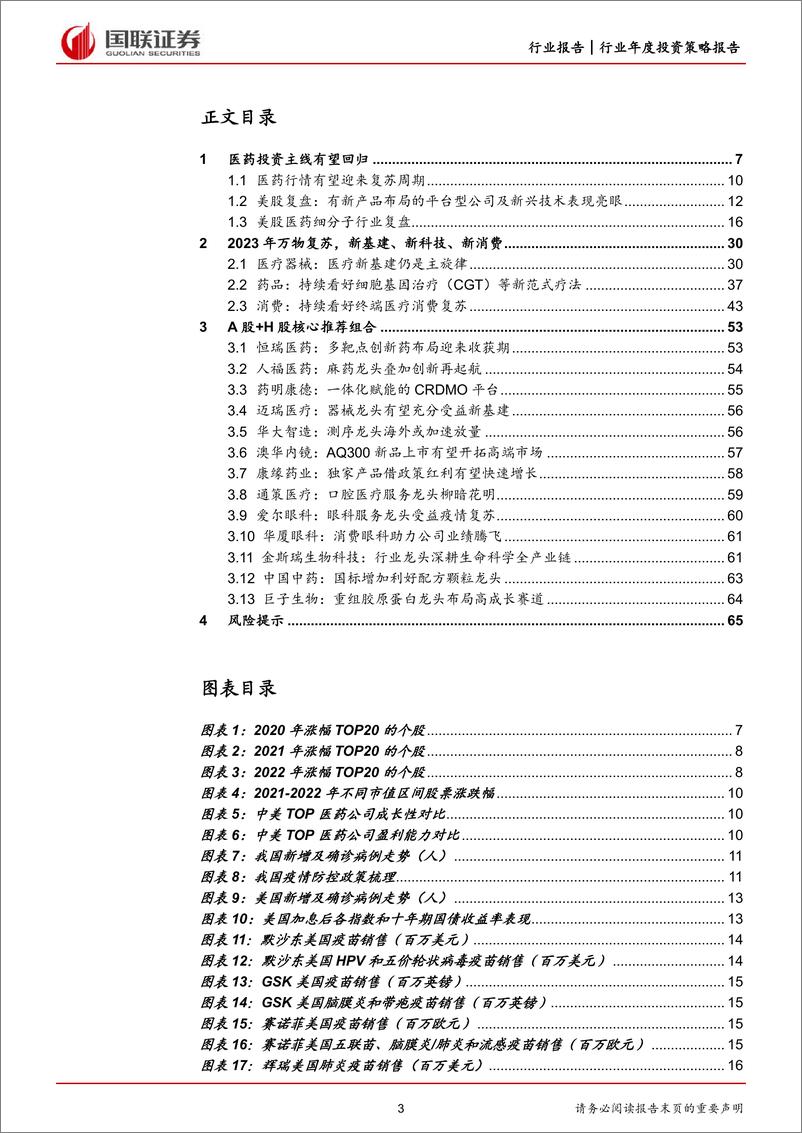 《医药生物行业2023年度策略：寒尽春生，价值回归-20230114-国联证券-66页》 - 第4页预览图