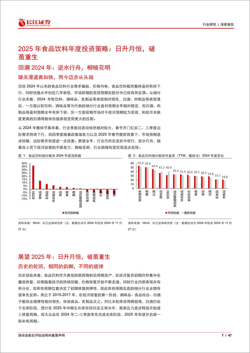 《食品饮料行业2025年度投资策略：日升月恒，破茧重生-250106-长江证券-47页》 - 第7页预览图