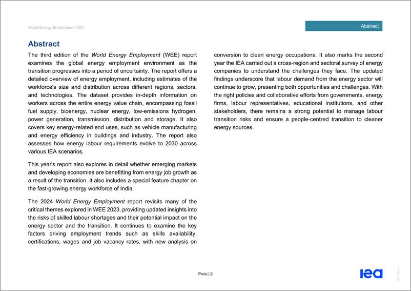 《国际能源署-2024年世界能源就业（英）-2024-129页》 - 第3页预览图