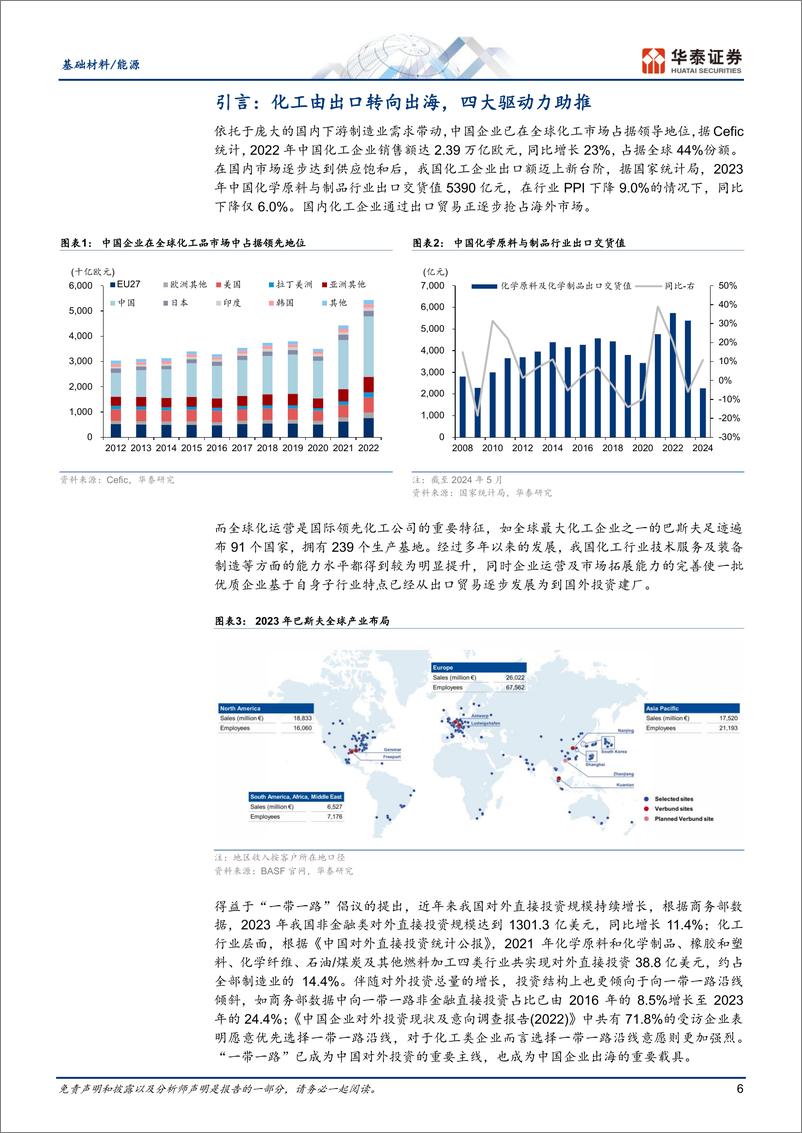 《基础材料／能源行业深度研究-化工：四大因素助推，从出口到出海-240730-华泰证券-43页》 - 第6页预览图