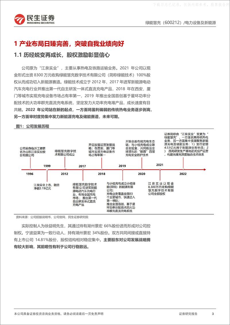 《民生证券-绿能慧充(600212)深度报告：涅槃重生领军充电堆，布局光储充强化平台优势-230602》 - 第3页预览图