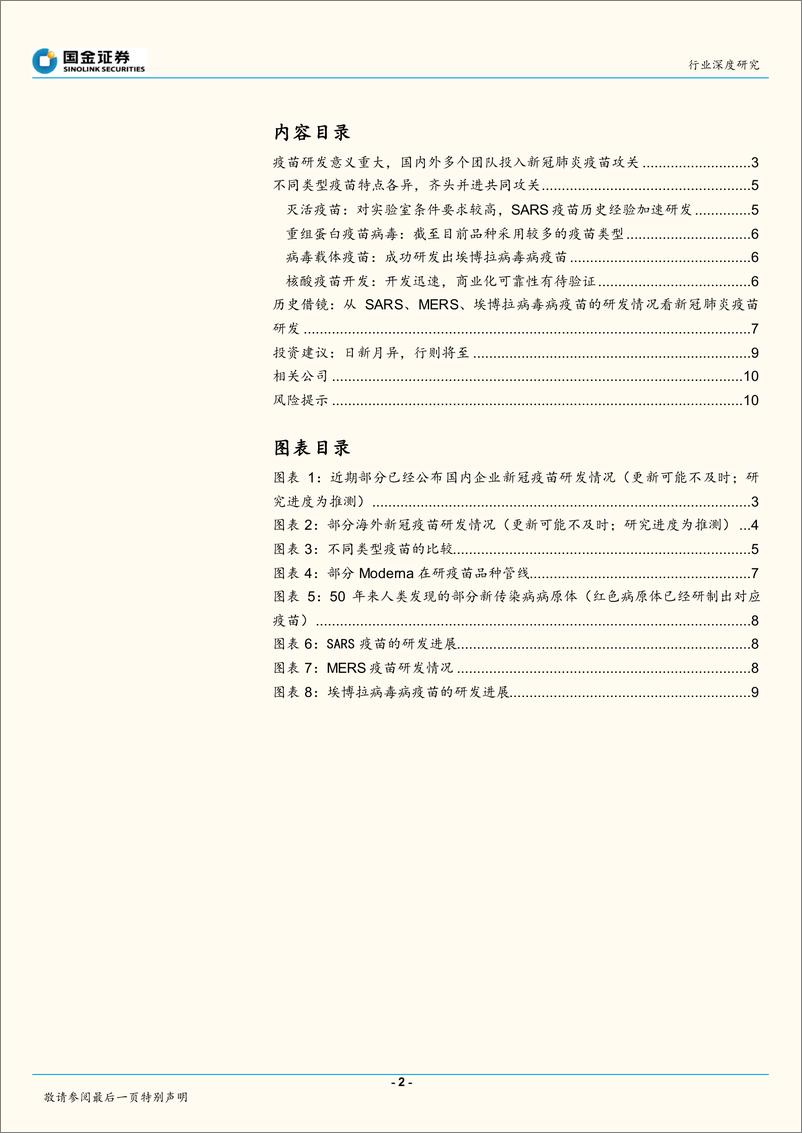 《生物制药行业：新冠病毒肺炎疫苗系列研究之一，研发进展-20200305-国金证券-12页》 - 第3页预览图