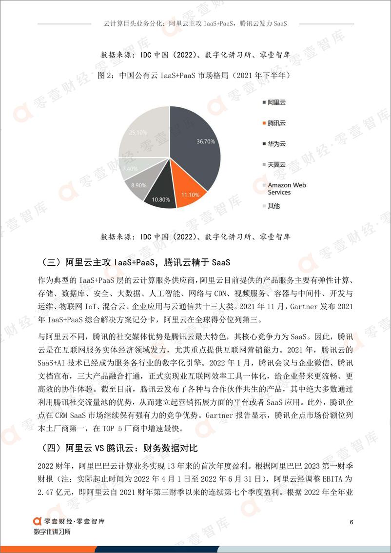 《零壹智库-云计算巨头业务分化：阿里云主攻IaaS PaaS，腾讯云发力SaaS-2022.09-16页-WN9》 - 第8页预览图