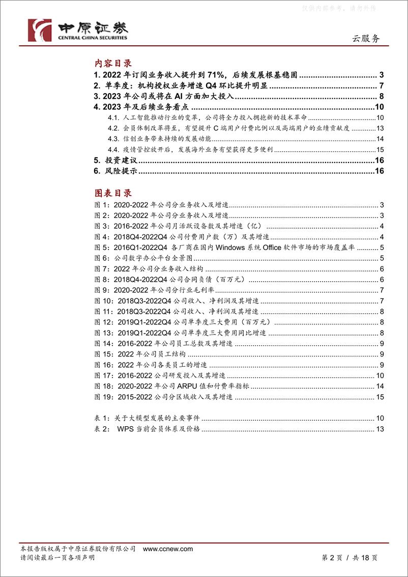 《中原证券-金山办公(688111)公司分析报告：积极拥抱AI，分享技术变革红利-230414》 - 第2页预览图